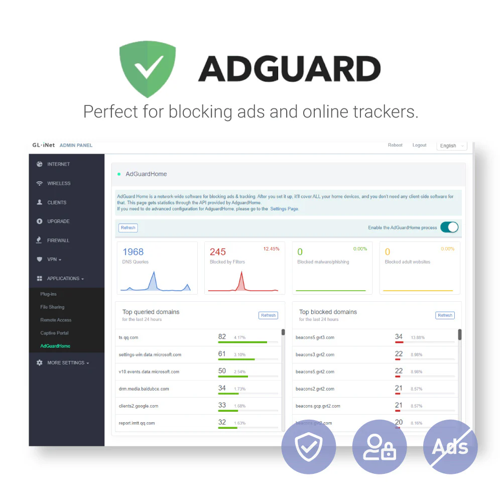 Flint (GL-AX1800) Wi-Fi 6 Home Secure Router