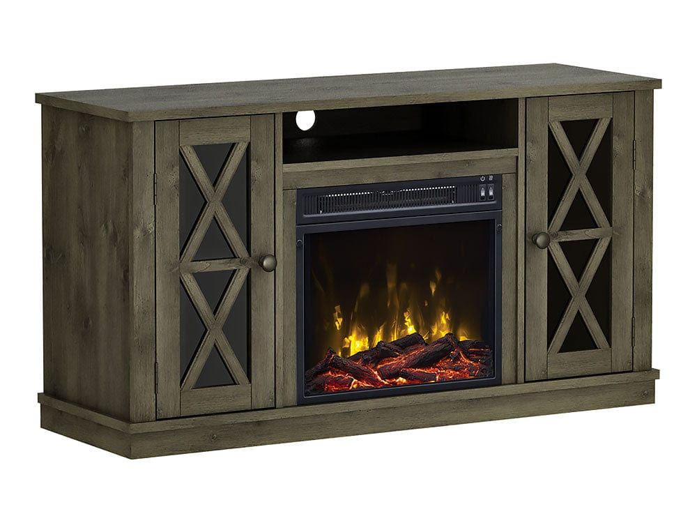 Willis Electric Fireplace Media Console in Spanish Gray