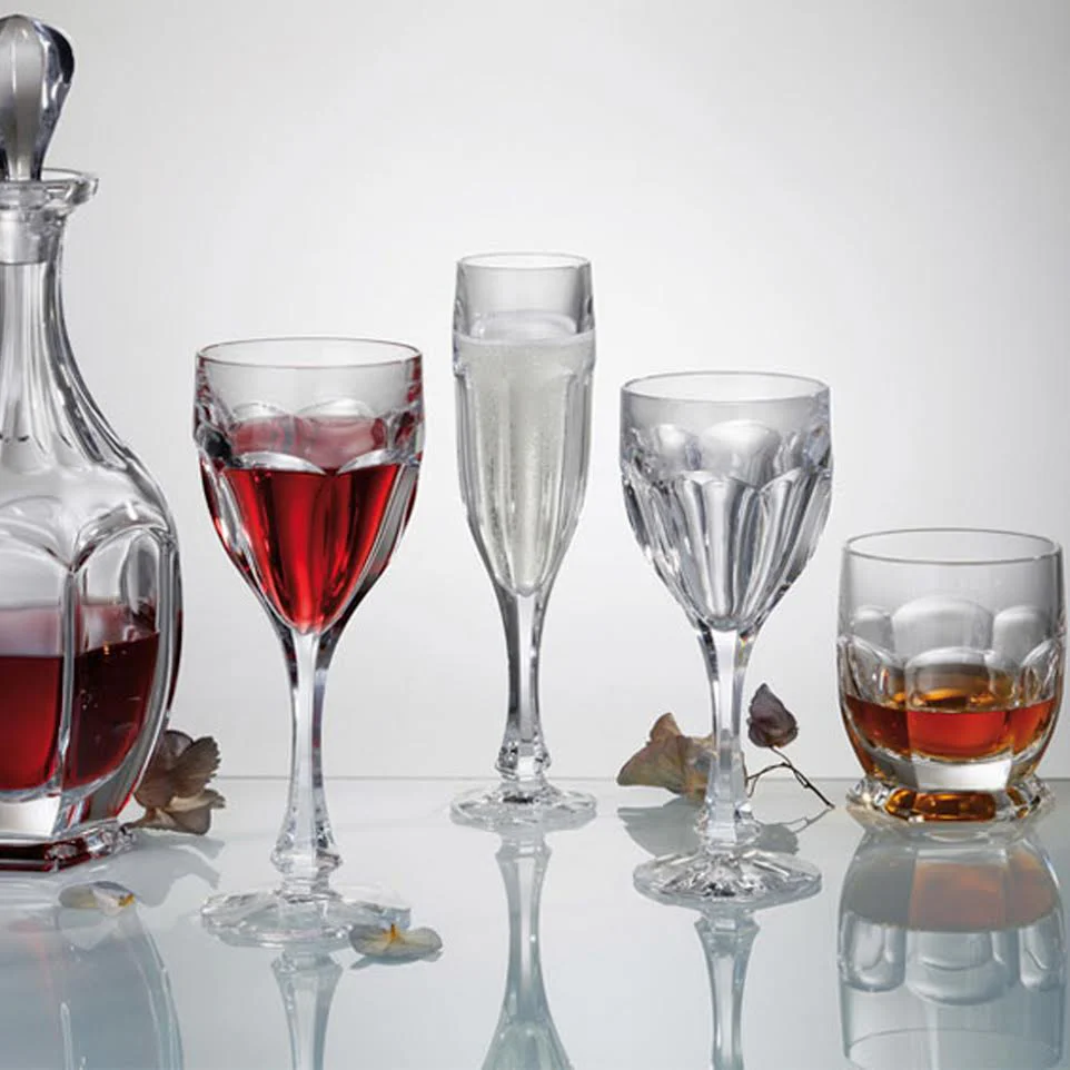 Bohemia 6 Piece Crystal Safari Champagne Glass Set Clear