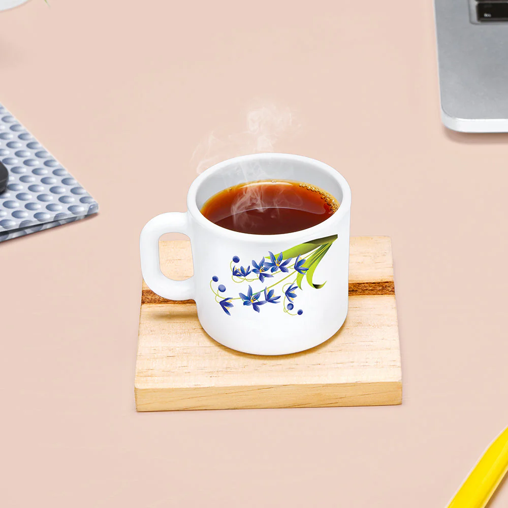 Larah by Borosil Lavender Mug Set, 240ml x 2