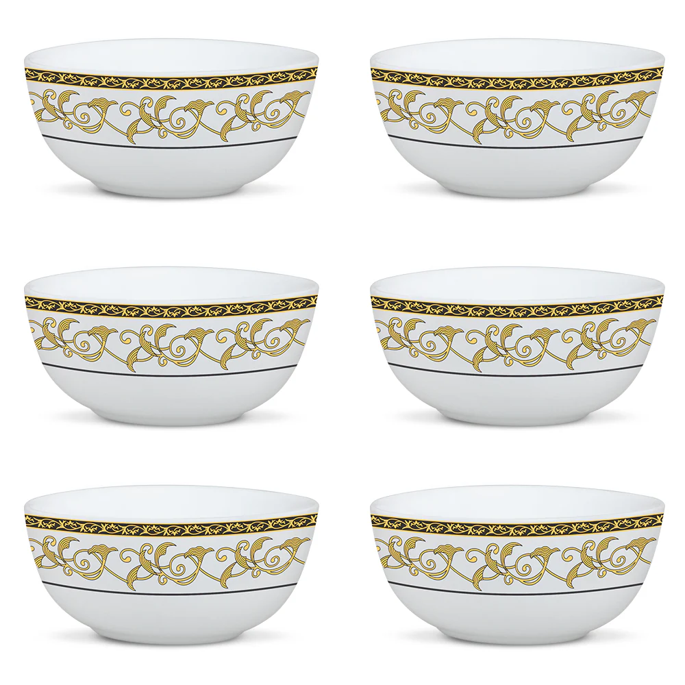 Larah by Borosil Royale Veg Bowl Set, 6 pc