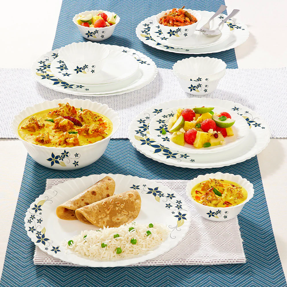 Larah by Borosil Viva Dinner Set, 19 pc