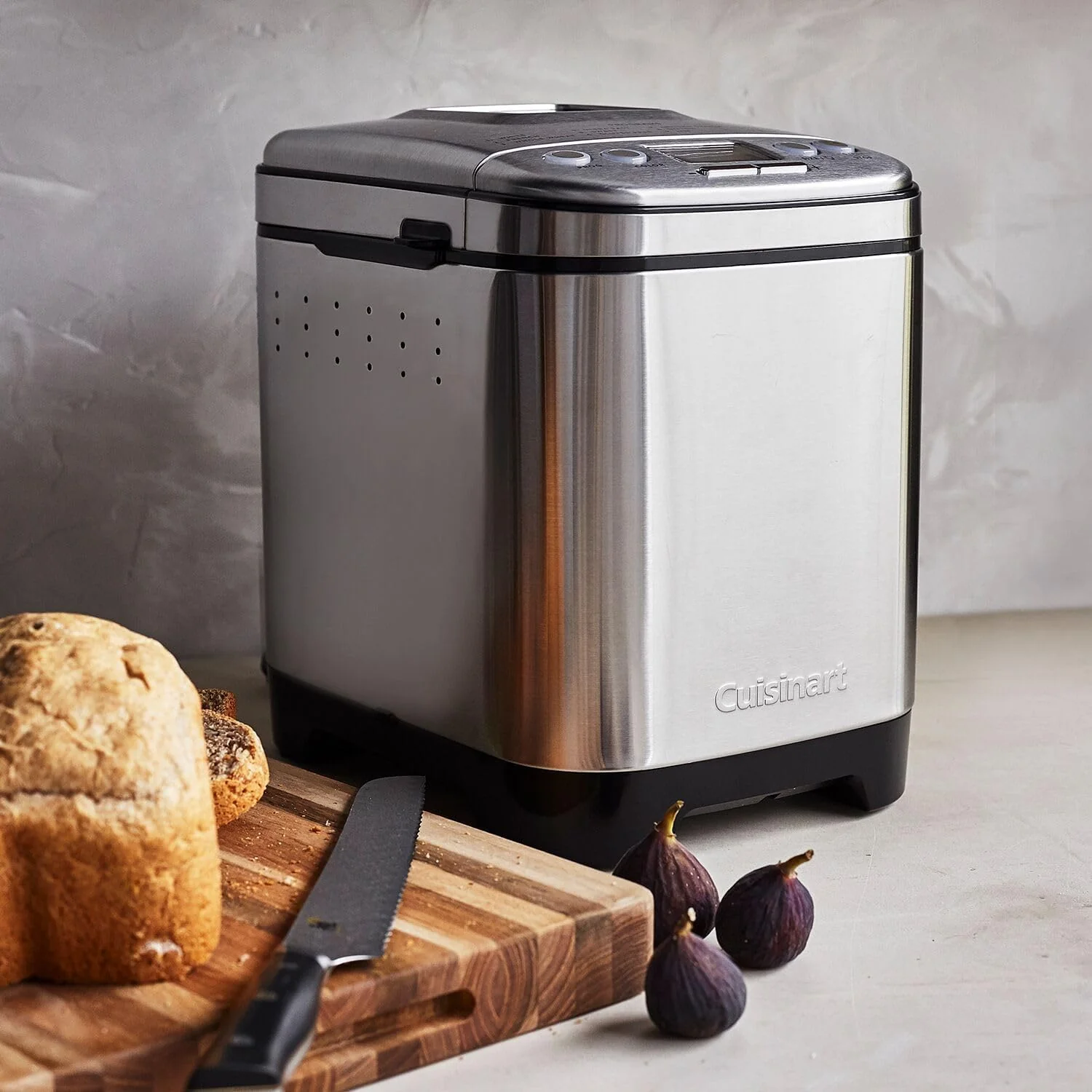 Bread Maker Machine, Compact and Automatic, Customizable Settings, Up to 2lb Loaves