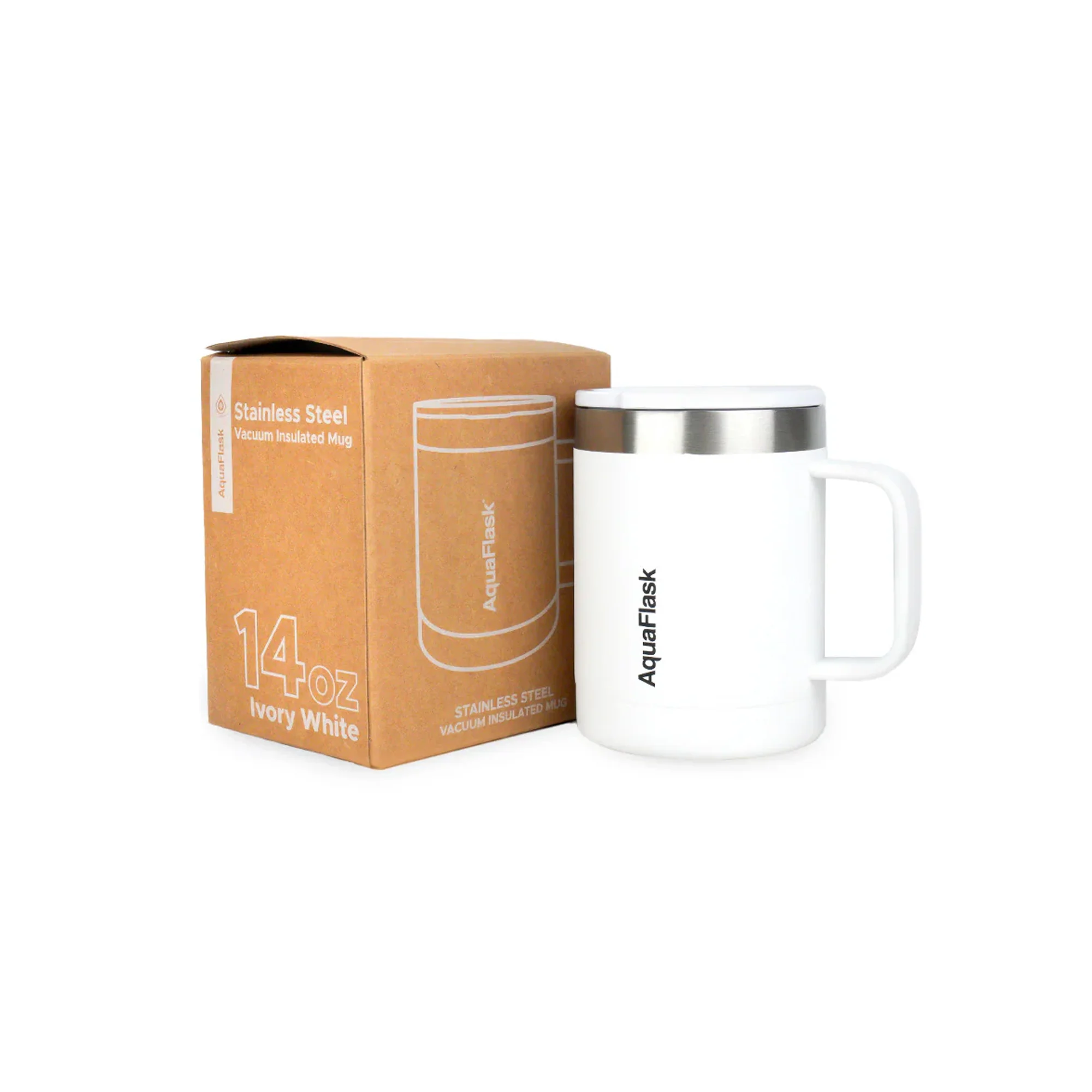 Aquaflask 415ml Travel Mug Ivory White
