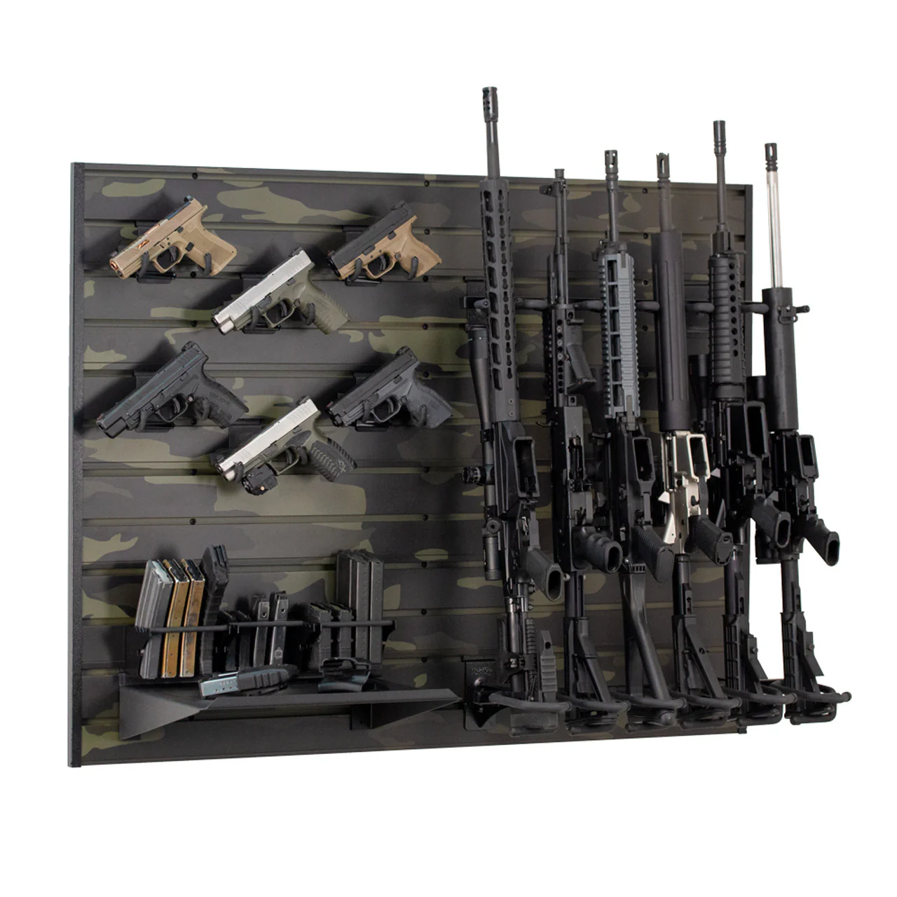 Hold Up Displays Black Camo Gun Wall Bundle HD100-BC