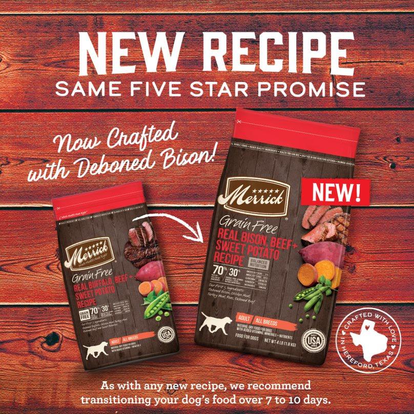 Merrick Grain Free Bison, Beef and Sweet Potato Dry Dog Food