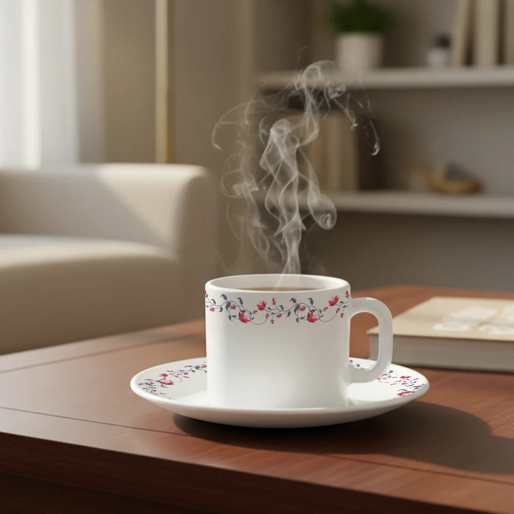 Larah By Borosil Pentas Mug n Saucer Set