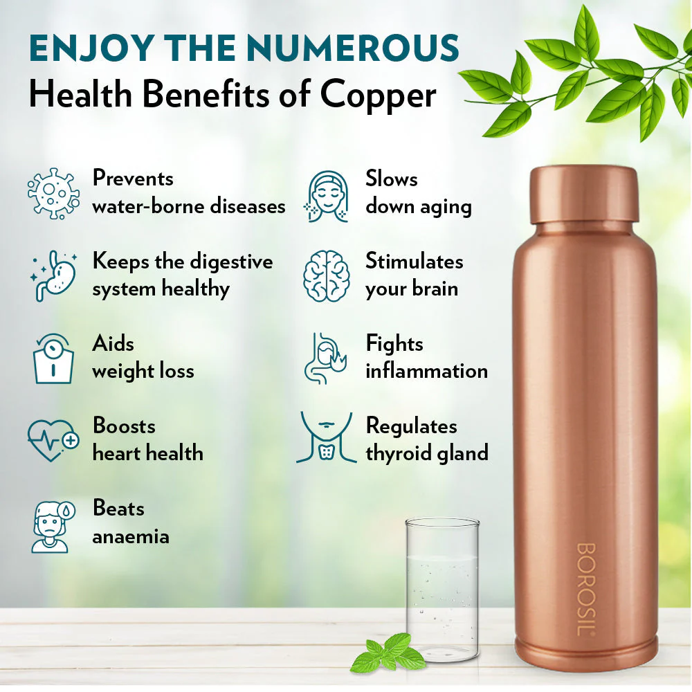 Borosil Copper Bottle-1L ECO