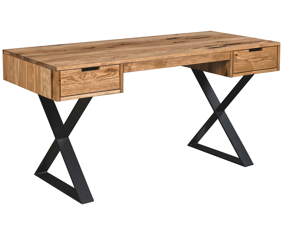 Amish Modern Desk With Two Drawers