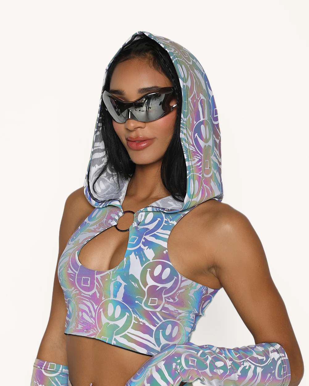 Happy Hour White Reflective O-Ring Top