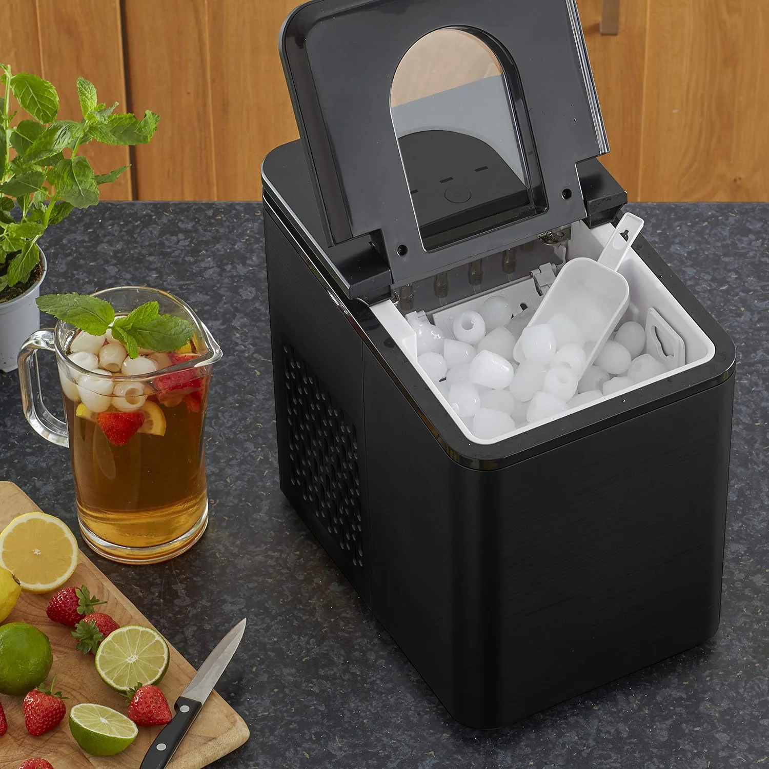 Neo Black 1.7L Electric Ice Cube Maker Machine