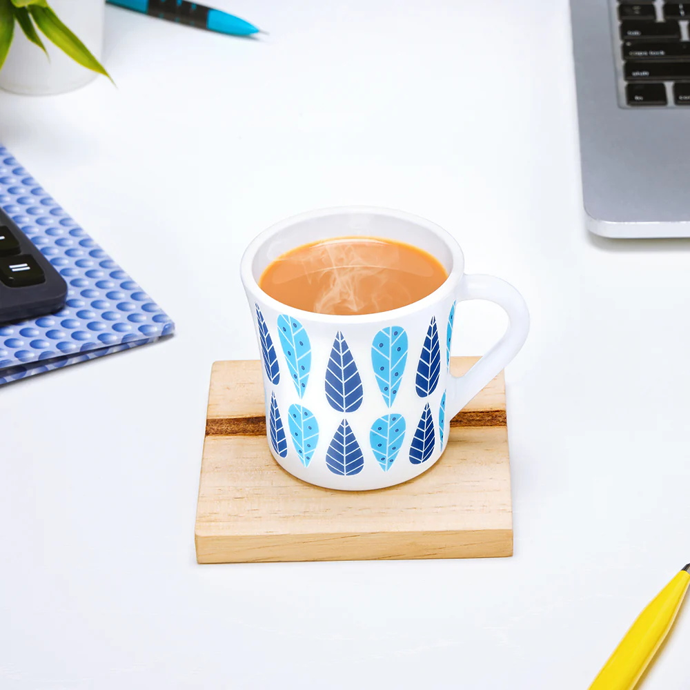 Larah by Borosil Crysta Fable Mug Set, 160ml x 6