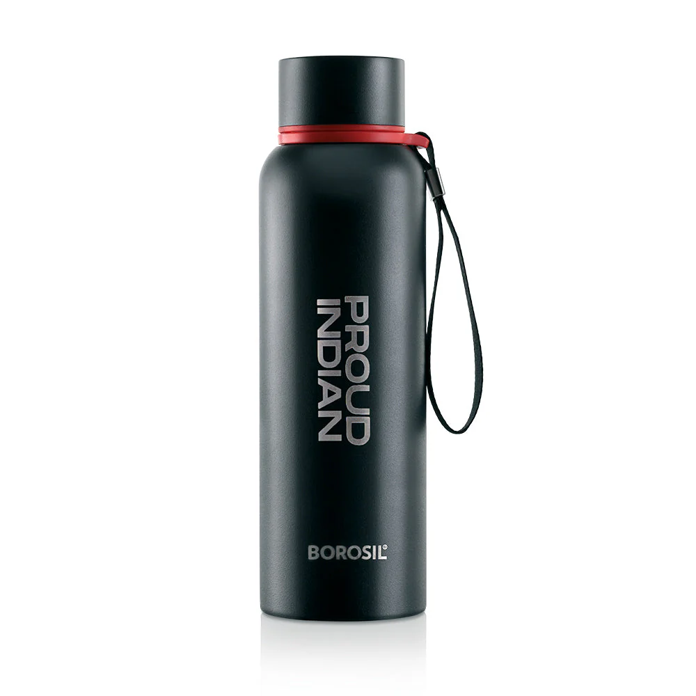 Borosil Trek Pride Proud Indian Black, 700ml