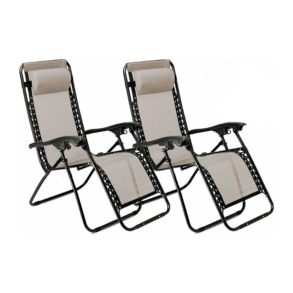 Neo Beige Zero Gravity Recliner Garden Sun Loungers