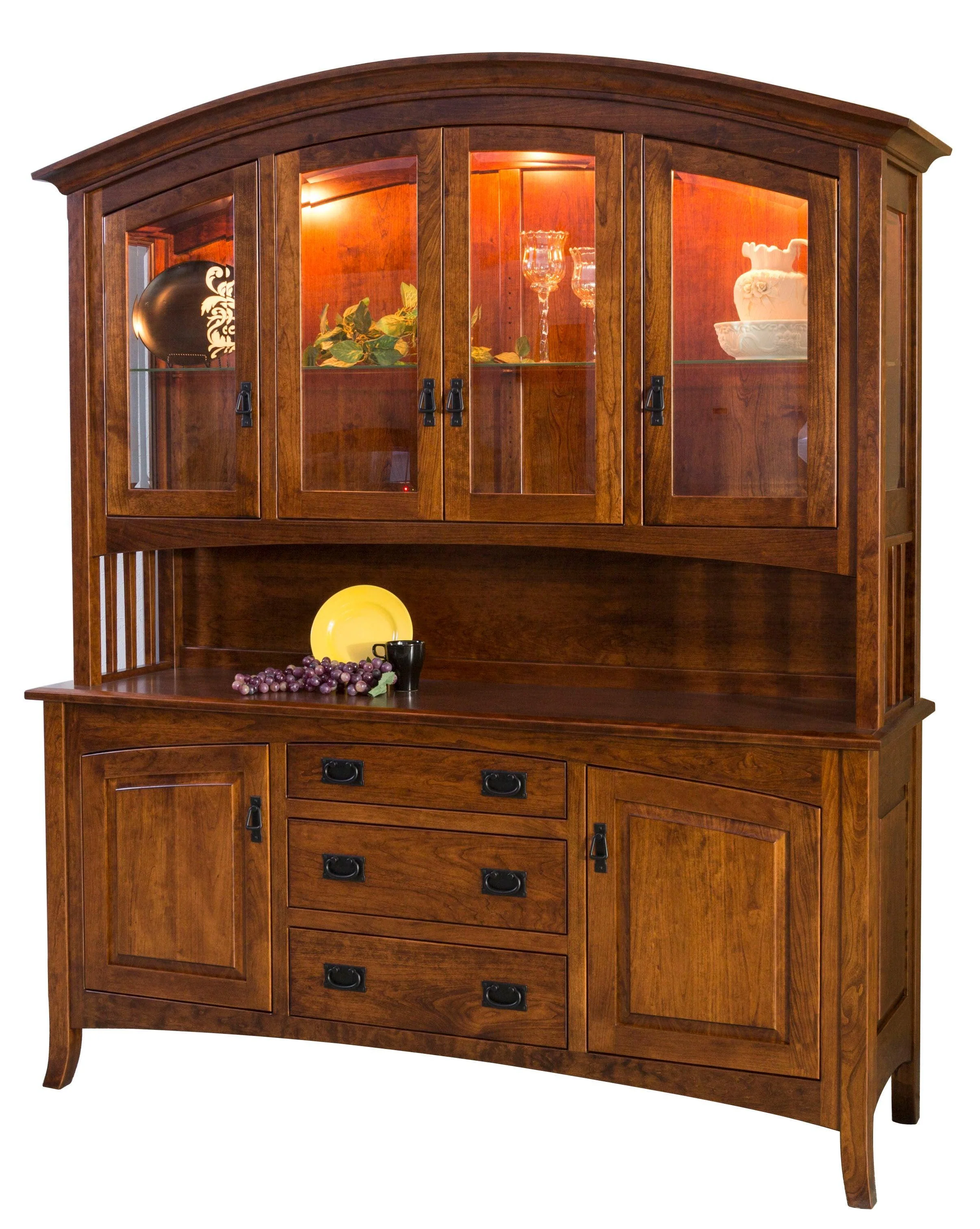 Amish Cambria Four Door Hutch