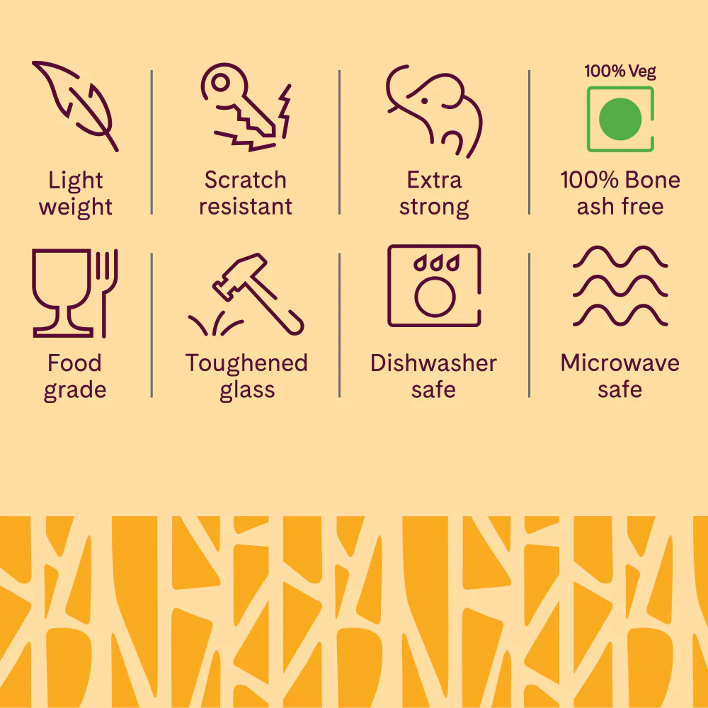 Larah by Borosil, Amara Blue Dinner Set