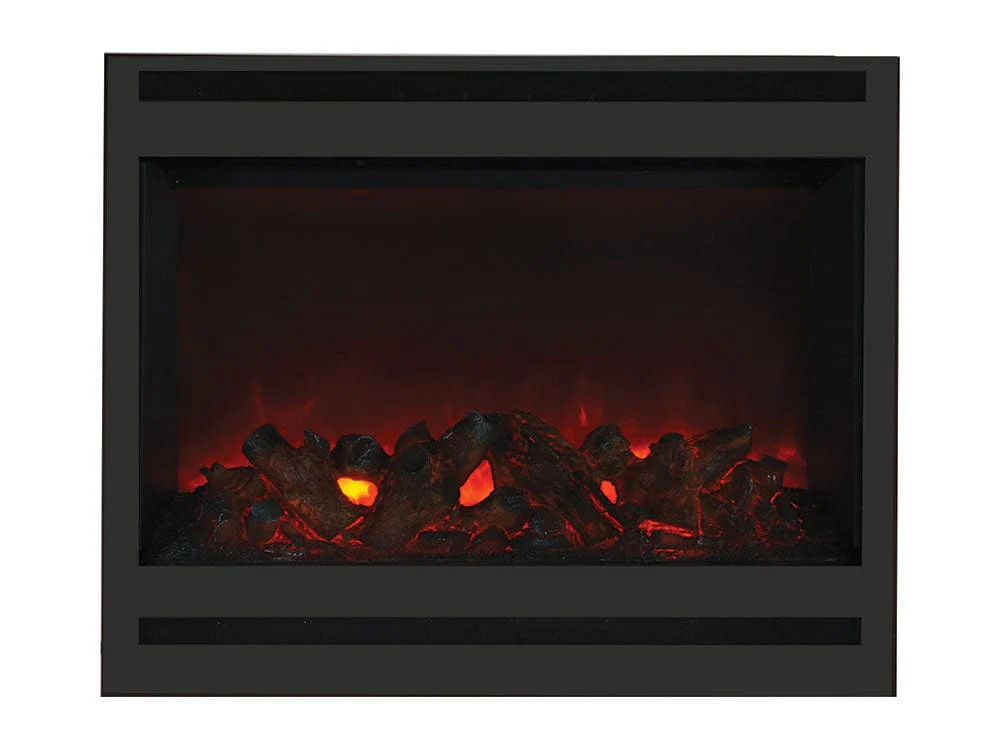 Amantii Zero Clearance Series Square 31-In Built-In Electric Fireplace