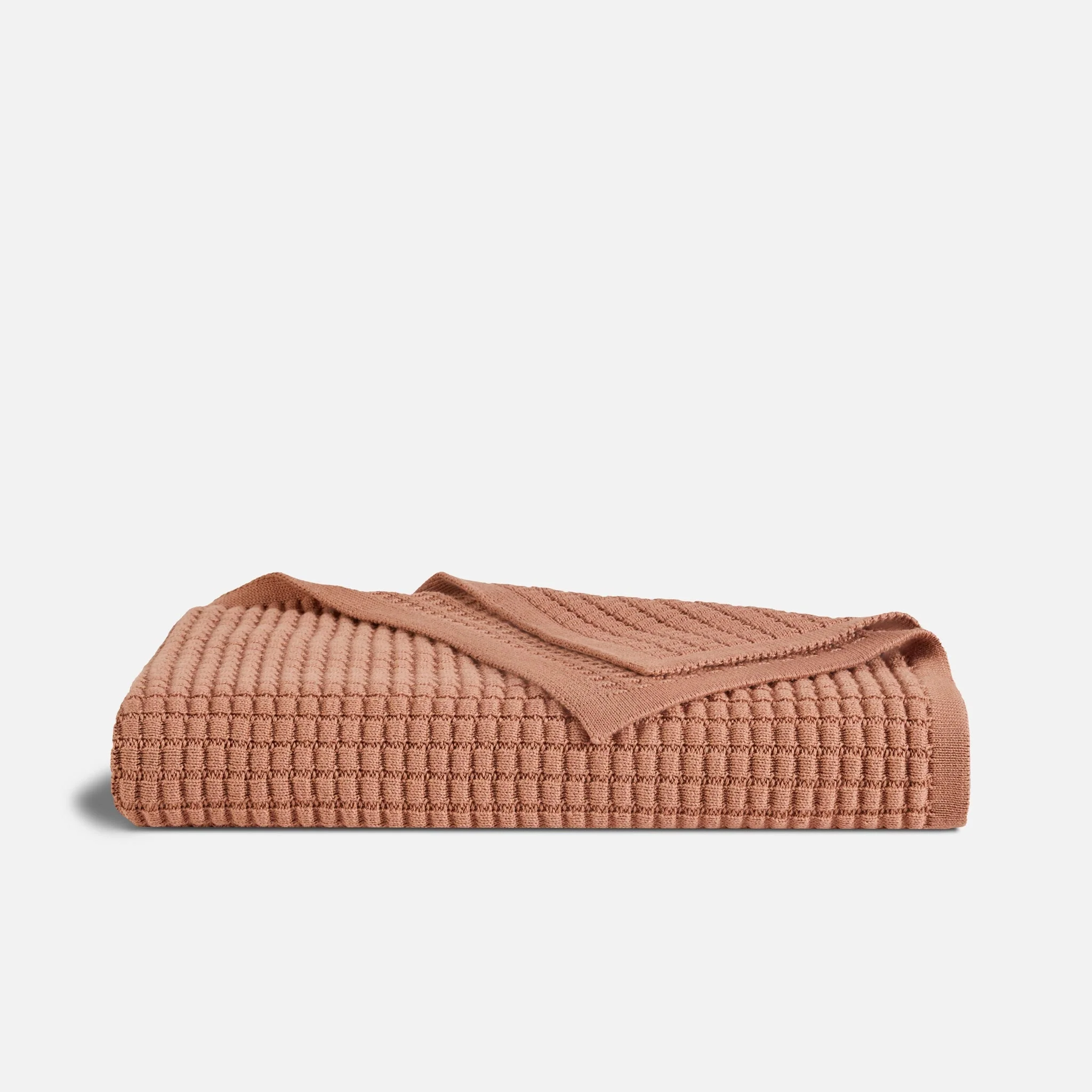 Grid Knit Cotton Throw Blanket - Last Call