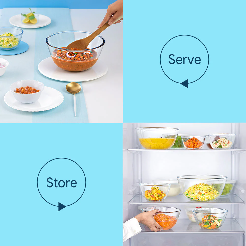 Larah Everyday Glass Bowls, 1.5L