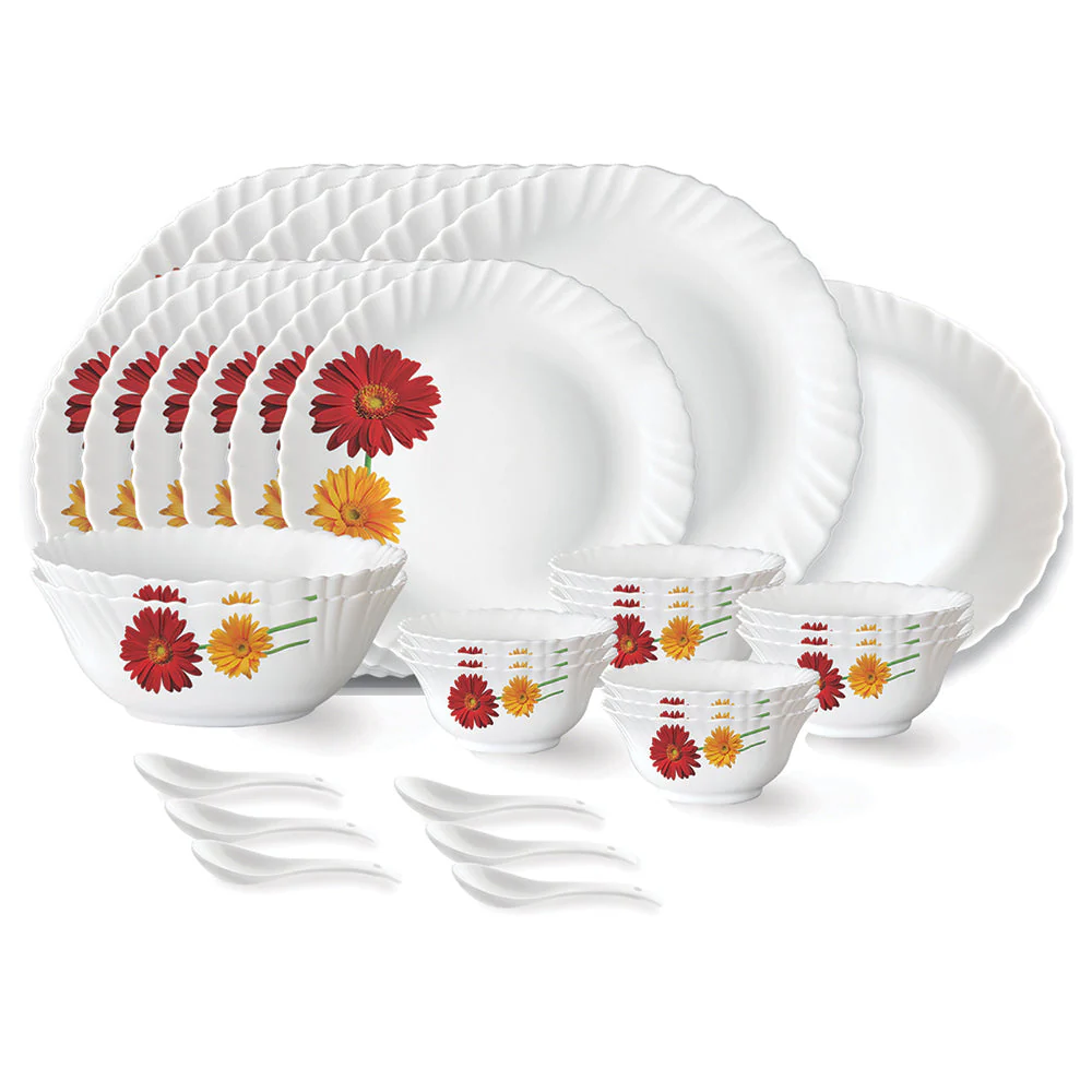 Larah by Borosil Zinnia Dinner Set, 66 pc