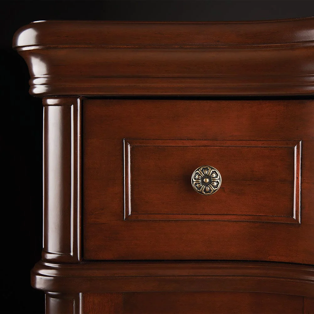 Colbert Electric Fireplace Media Console in Antique Mahogany