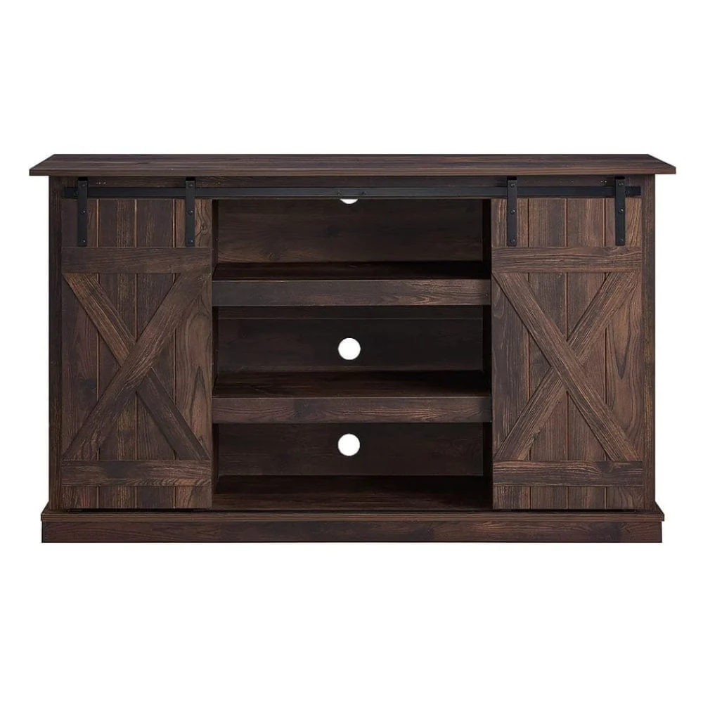 Sawyer Media Console in Rustic Brown