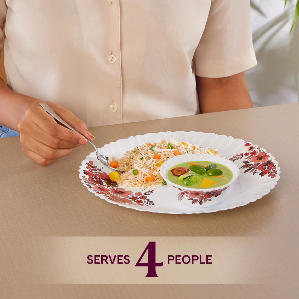 Larah by Borosil, Eva Dinner Set, 13 pc