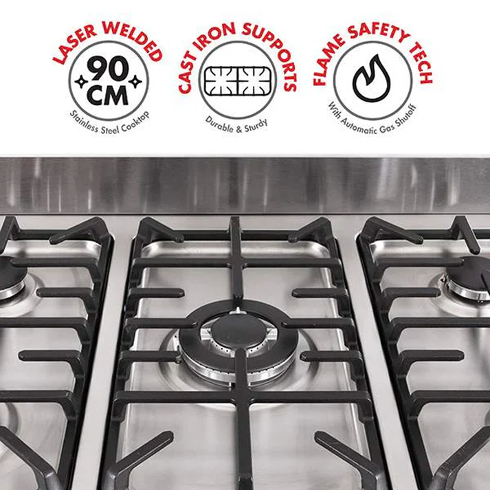Bennett Read Crystal 90cm Gas/Electric Stove Black