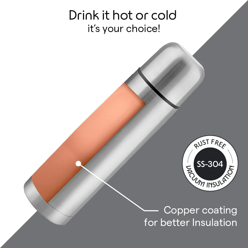 Borosil Thermo Flask, Black-CP