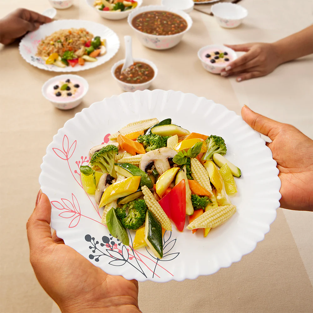 Larah by Borosil Aspen 19 pc Dinner Set