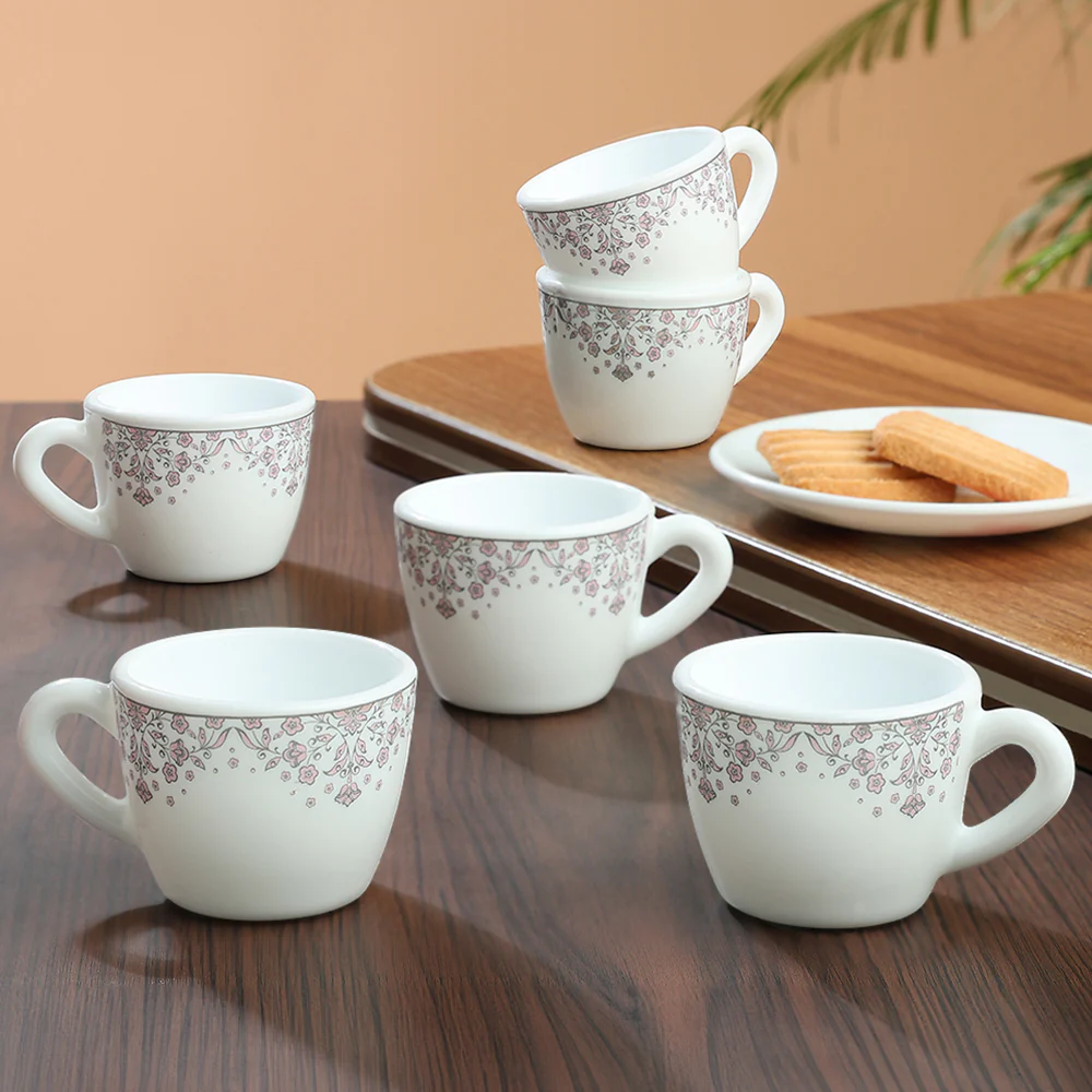 Larah by Borosil Lark Cup Set, 90ml x 6