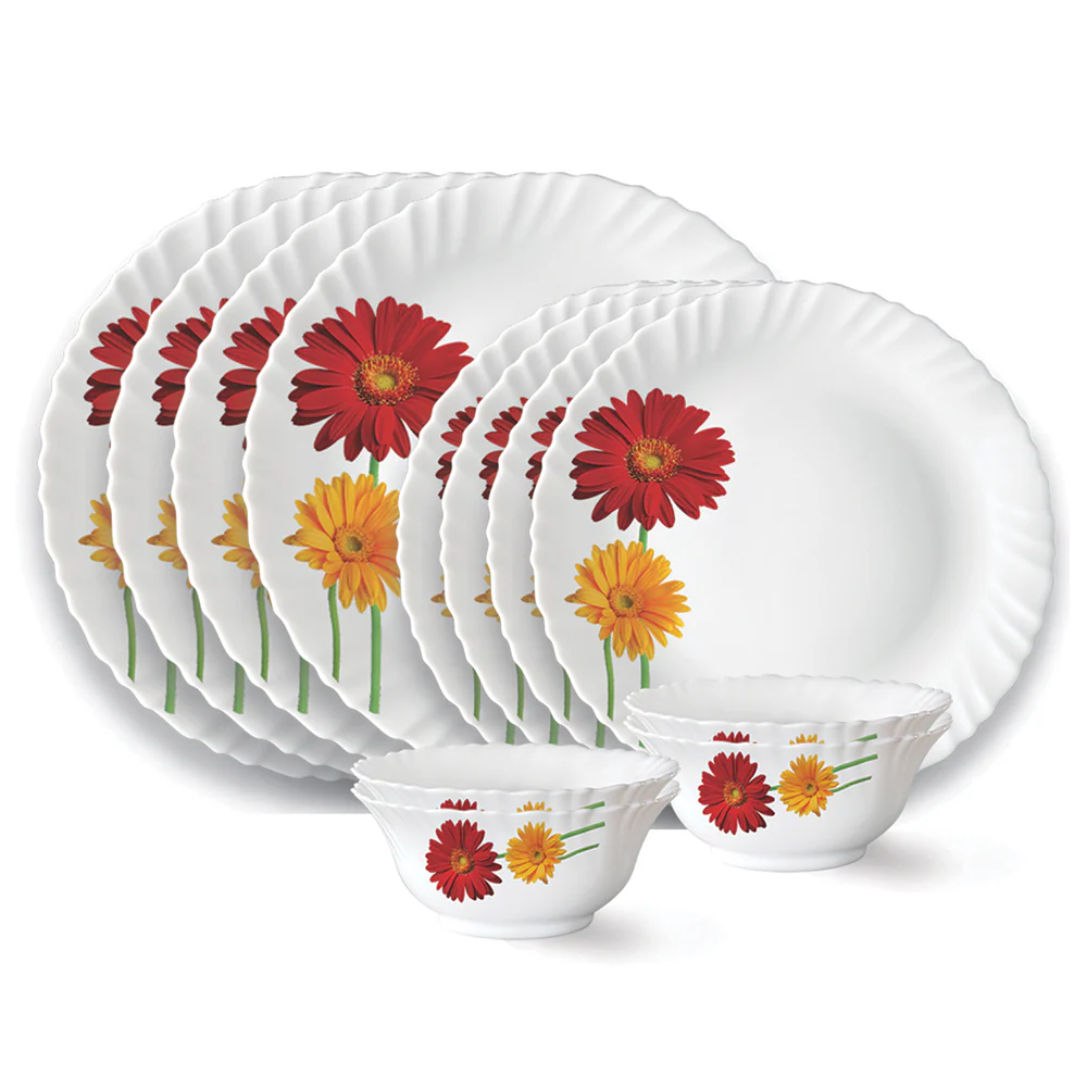 Larah by Borosil Zinnia Dinner Set, 12 pc