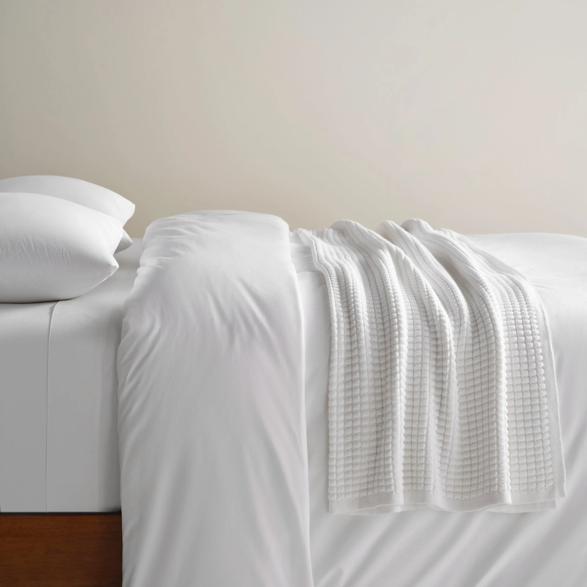 Grid Knit Cotton Throw Blanket - Last Call