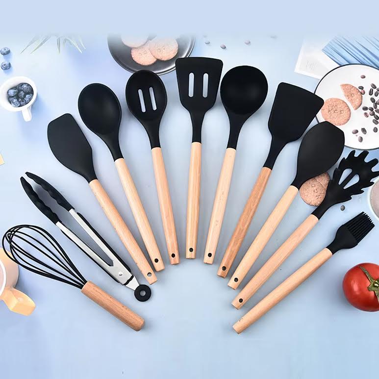 19 Piece Kitchen Utensil Set Black