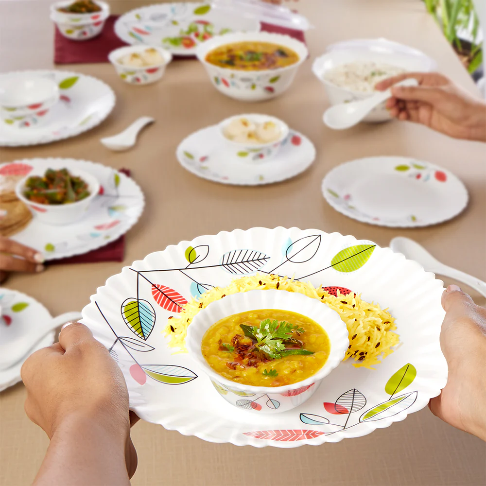 Larah by Borosil, Astra Dinner Set, 34 pc