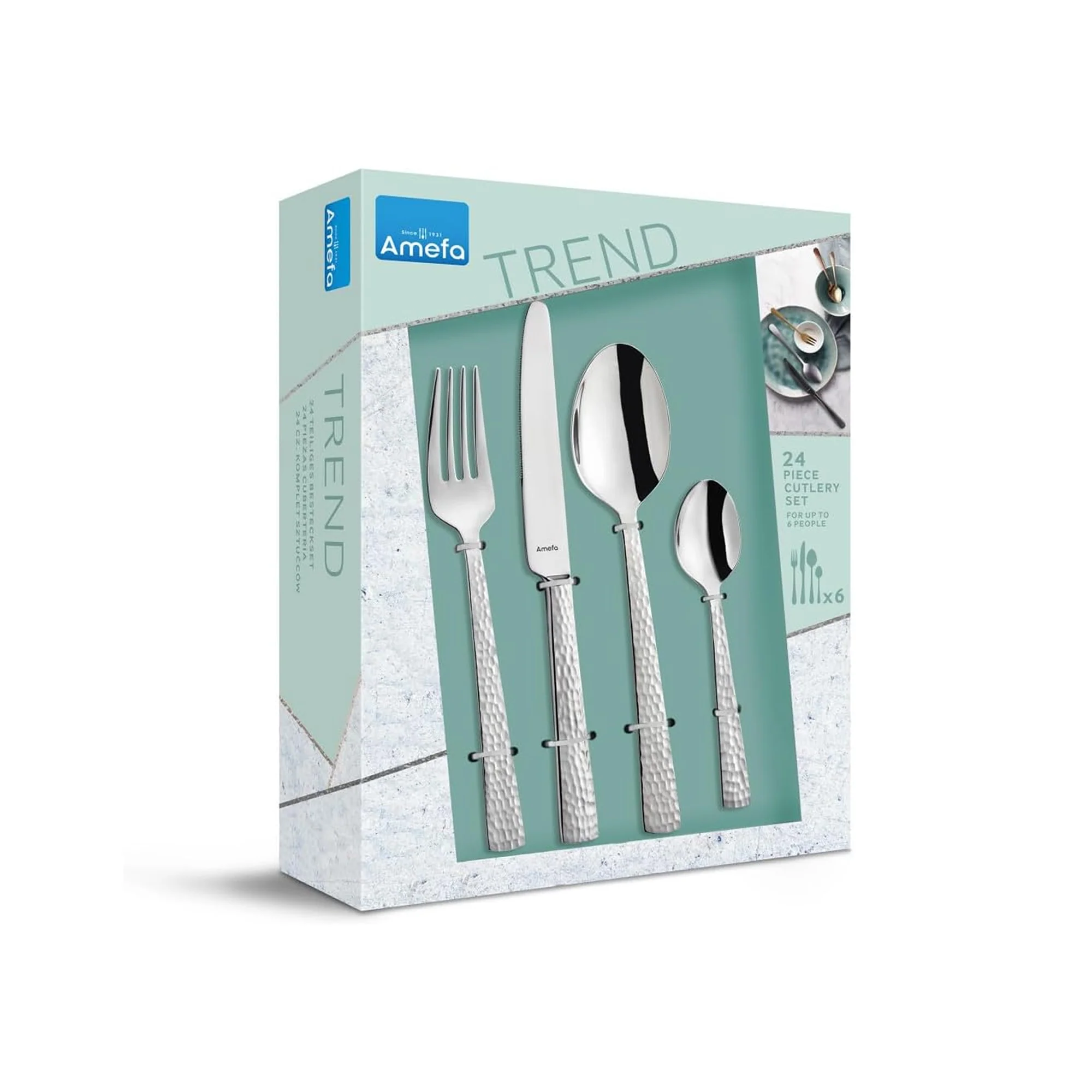 Amefa Trend 24 Piece Cutlery Set - Silver