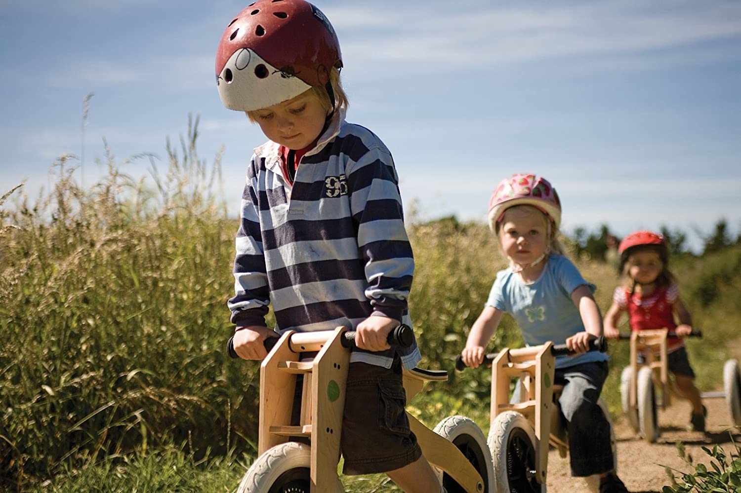 Bike 3 in 1 Wooden Balance Bike and Walker, Ages 1 to 5 Years