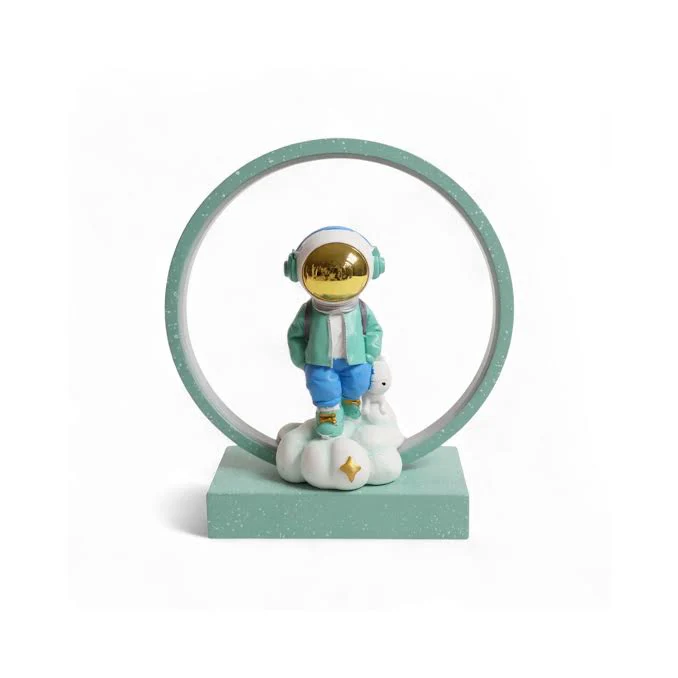 Astronaut Figurine Desk Lamp With Base Blue