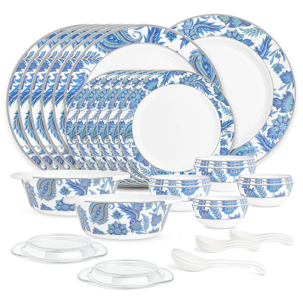Larah By Borosil New Iris Dinner Set, 37 pc