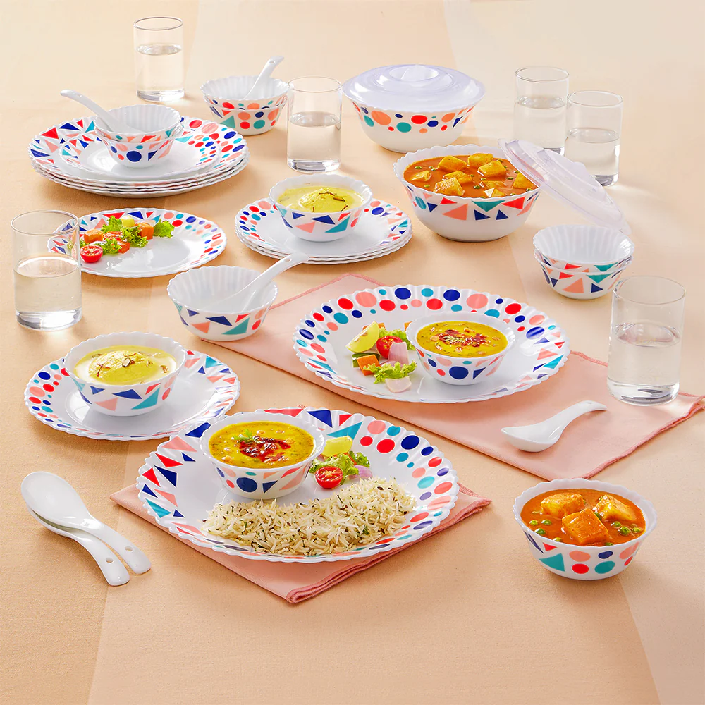 Larah by Borosil Speckle 40 pc Dinner Set