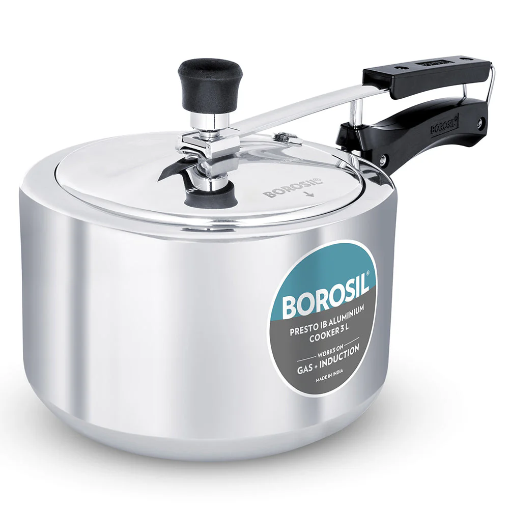 Borosil Presto Aluminium Pressure Cooker, 3L