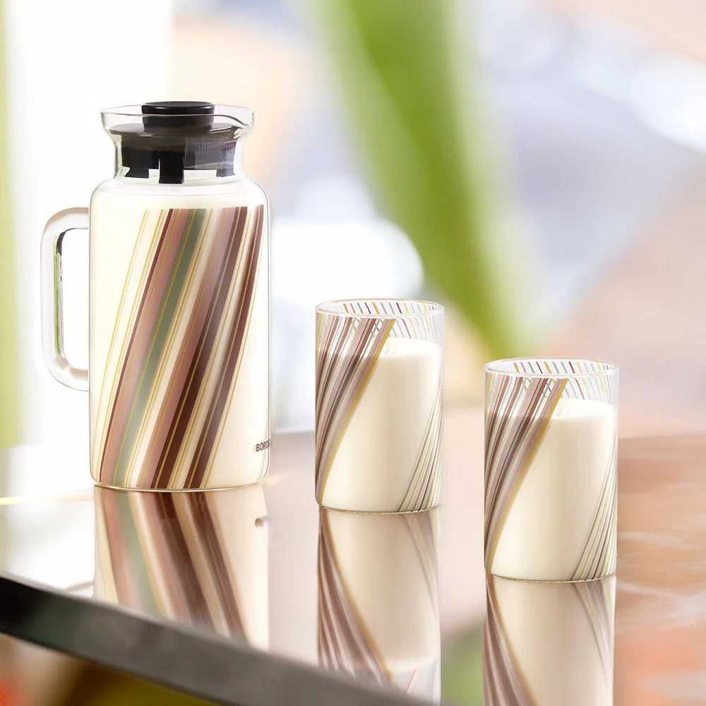 Prism Multipurpose Jug w Glasses, 1L + 295ml x 2