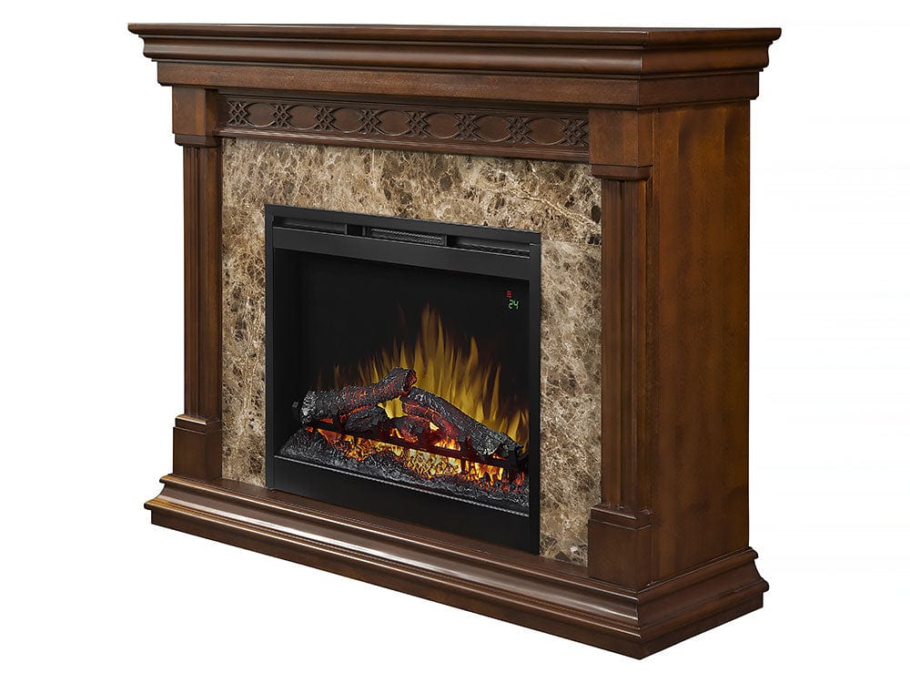 Alcott Electric Fireplace Mantel Package in Mocha