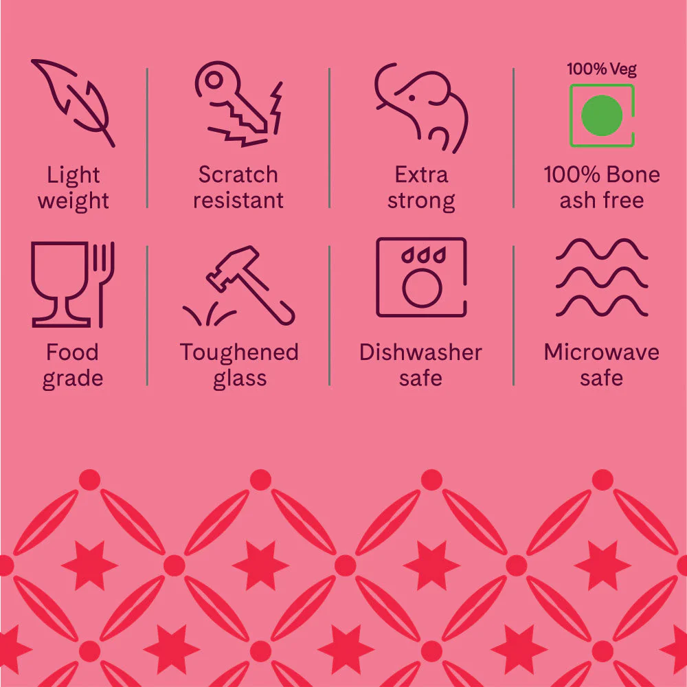 Larah by Borosil Elega Dinner Set, 10 pc