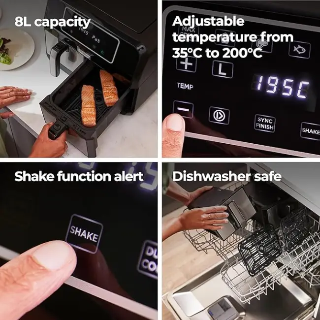 Kenwood kHealthy Dual Drawer Air Fryer | HFM20.000MB