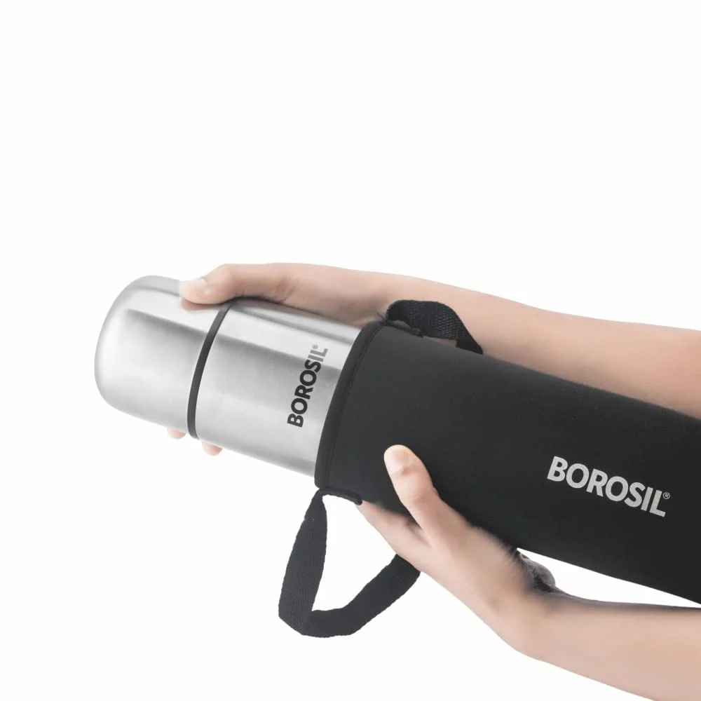 Borosil Thermo Flask, Black-CP