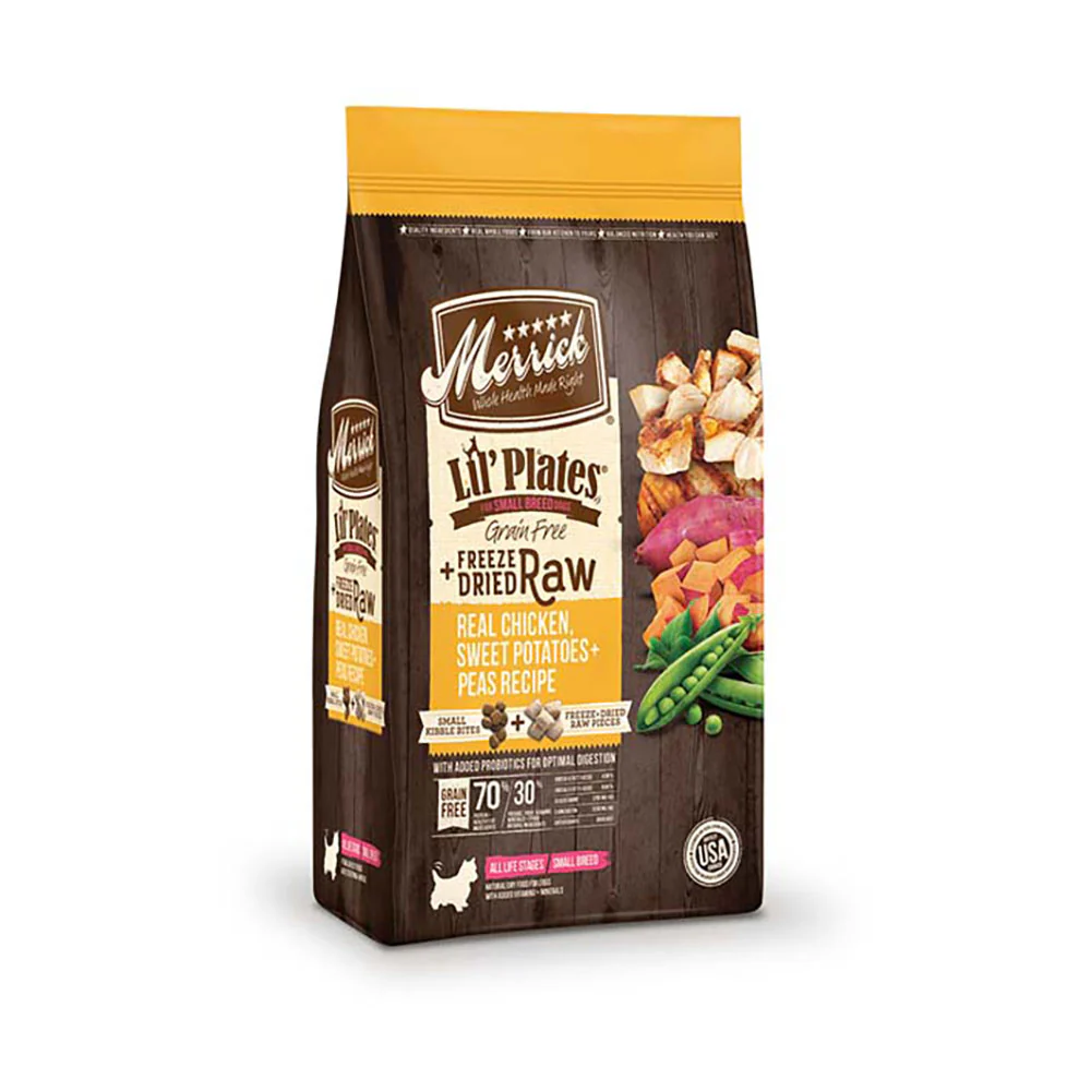 Merrick® Lil' Plates™ Grain Free Real Chicken & Sweet Potato with Raw Bites Recipe Small Breed Dog Food 10 Lbs