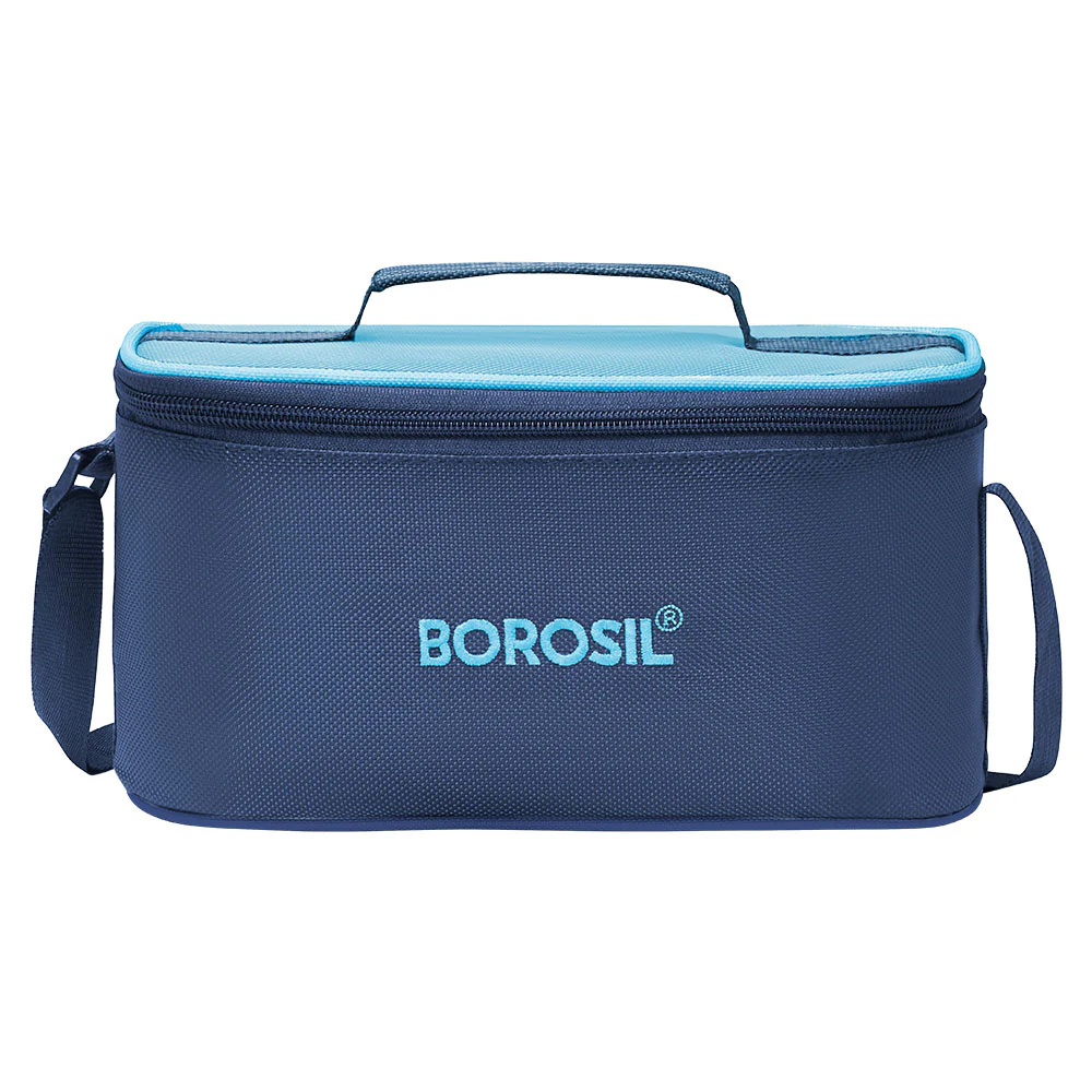 Borosil Alfa Blue Lunch Bag, Universal (Only Bag)
