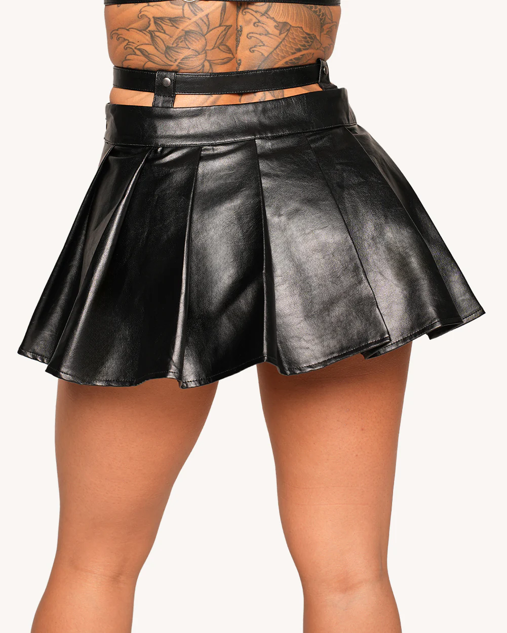 Power Play Faux Leather Skirt