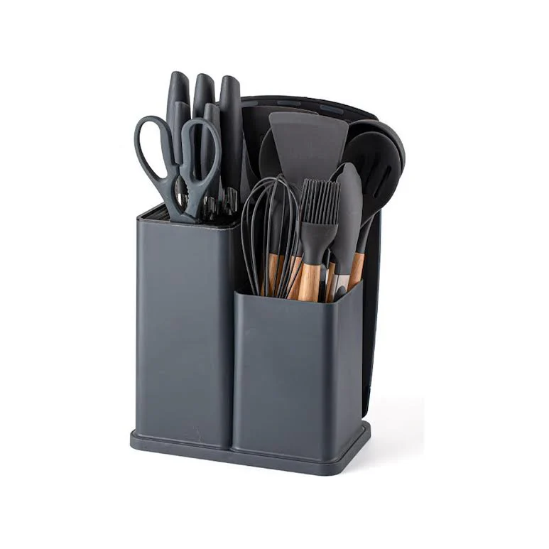 19 Piece Kitchen Utensil Set Dark Grey